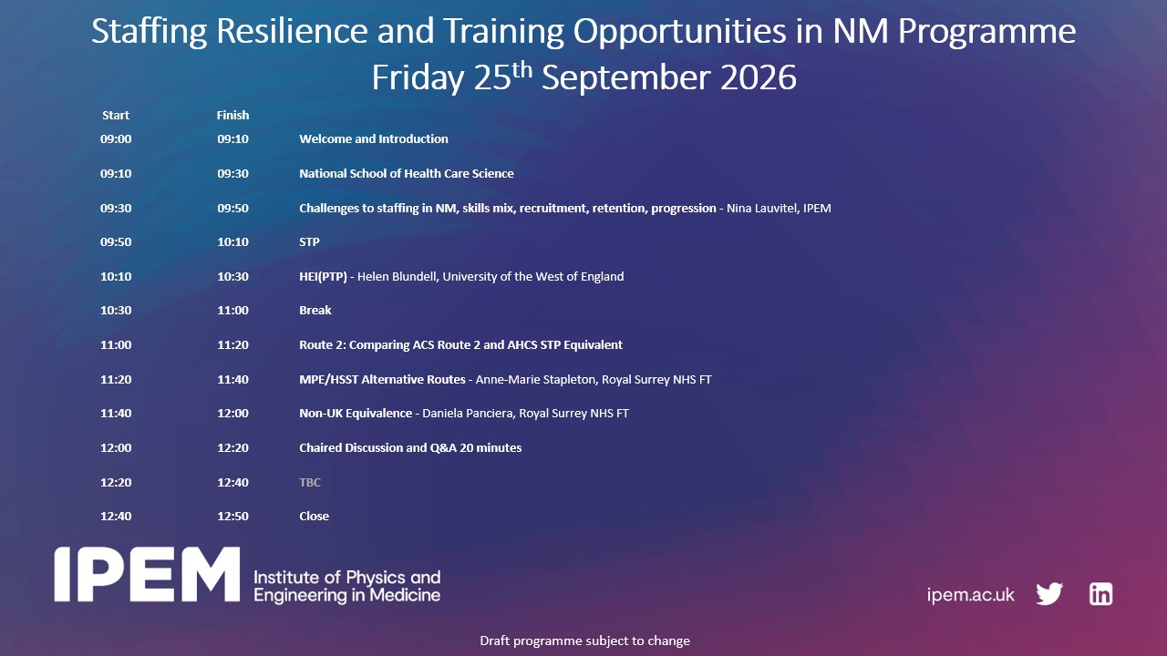 Staffing Resilience and Training in NM Programme